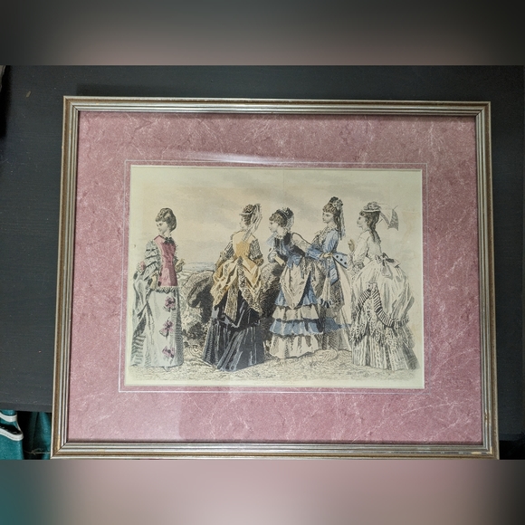 Vintage Framed Fashion Print - Picture 1 of 5